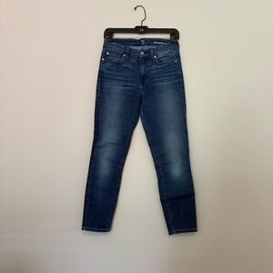 7 For All Mankind Women’s Blue Kimmie Crop Skinny Jeans Size 26